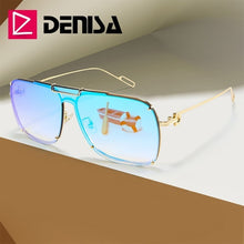 Carica l'immagine nel visualizzatore di Gallery, Moda blu occhiali da sole senza montatura donne 2022 UV400 lusso aviazione signore occhiali da sole occhiali tonalità zonnebril dames