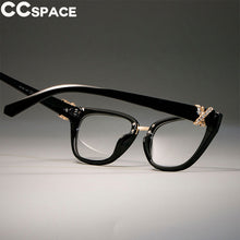 Carica l&#39;immagine nel visualizzatore di Gallery, Rhinestone Cat Eye Glasses Frames Women Diamond Decoration Styles Optical Fashion Computer Glasses