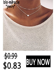 Bls-miracle Bohemian Multi layer Pendant Necklaces For Women Fashion Gold Color Bead Necklace Statement Jewelry Wholesale New