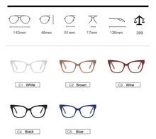 Carica l&#39;immagine nel visualizzatore di Gallery, Woman Acetate Optical Eyeglasses  Frame Spectacles for Women Prescription Eyewear Glasses Frame Stylish High Quality