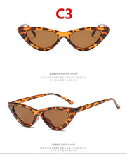 Load image into Gallery viewer, 2022 fashion sunglasses woman brand Designer vintage retro triangular cat eye glasses oculos De Sol Transparent ocean uv400