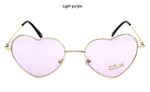 Load image into Gallery viewer, Ladies Heart Shaped Sunglasses metal Women Brand Designer Fashion Rimless LOVE Clear Ocean Lenses Sun Glasses Oculos UV400