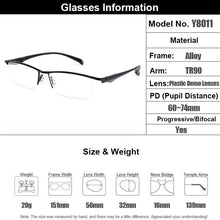 Load image into Gallery viewer, Gmei Optical Men Large Size Titanium Alloy Glasses Frames for Men Eyewear Flexible Legs IP Electroplating Alloy Spectacles Y8011