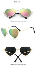 Load image into Gallery viewer, Ladies Heart Shaped Sunglasses metal Women Brand Designer Fashion Rimless LOVE Clear Ocean Lenses Sun Glasses Oculos UV400