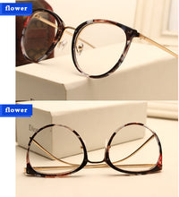 Load image into Gallery viewer, Retro Women Eyeglasses Cat Eye Metal Full Glasses Frame Optical Spectacles Round Vintage Eye Glasses