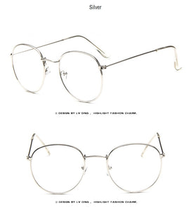 Round Glasses Frame Woman Men Glasses Retro Myopia Optical Frames Metal Clear lens Black Silver Gold Eyeglasses Oculos De Grau