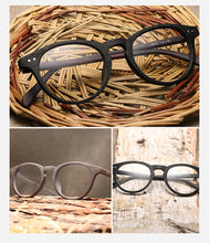 Load image into Gallery viewer, Vintage Clear Glasses Cat Eye Wooden Glasses Frame Men Women Transparent Lens Glasses Wood Optical Eyewear frames