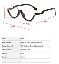 Load image into Gallery viewer, Cat Eye Glasses Frames Women Trending Styles Half Frame Designer Fashion Computer Glasses