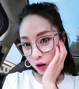 Ladies Cat Eye Glasses Frames For Women Metal frame Optical Fashion Eyewear Computer EyeGlasses
