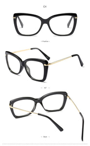 Women Metal Legs Designer Optical Eyeglasses Prescription Acetate Rim Spectacles for Women Eyewear Glasses Frame Fashion Styles