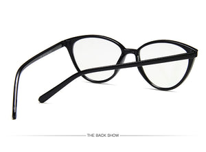 College Style Cat Eye Eyeglasses Frame Eye Glasses Frames For Women Clear Lens Fake/Transparent Glasses Frame