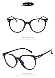 Women Glasses Frame Men Anti Blue Light Eyeglasses Frame Vintage Round Clear Lens Glasses Optical Spectacle Frame