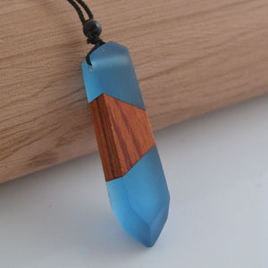 men'woman s fashionable wood resin necklace pendant, woven rope chain, hot - selling jewelry gifts