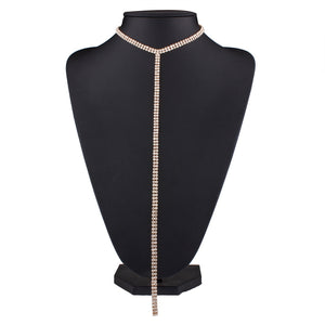 2020 Rhinestone Choker Necklace Crystal Gem Luxury Collar Chain Necklaces Set Chunky Y Necklace Women Neck jewelry Accessories