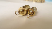 Carica l'immagine nel visualizzatore di Gallery, TGB055 Tibetan Golden Bible Wheel Prayer Box Pendant Tibet Mani Six Words Mantras Babao Amulet lockets