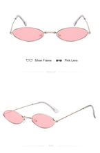 Load image into Gallery viewer, Vintage Small Oval Sunglasses Women Luxury Brand Black Gold Frame Sun Glasses Female Male Pink Yellow Shades Coulos