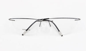 Rimless Glasses Frame Women Titanium Ultralight Eyeglasses Prescription Frameless Cat Eye Eyewear Myopia Optical Frame