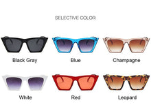 Carica l'immagine nel visualizzatore di Gallery, Occhiali da sole quadrati alla moda Donna Designer Luxury Uomo/Donna Occhiali da sole Cat Eye Classic Vintage UV400 Oculos De Sol da esterno 