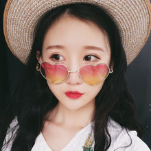 Carica l'immagine nel visualizzatore di Gallery, Heart Shaped Sunglasses metal Women Brand Designer Fashion  LOVE Clear Ocean Lenses Sun Glasses Oculos UV400