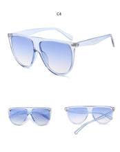 Load image into Gallery viewer, Classic Celebrity Sunglasses Women Vintage Retro Flat Top Oversized Sun Glasses Square Pilot Luxury Designer Large Black Shades