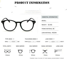 Load image into Gallery viewer, Women Glasses Frame Ladies Eyeglasses Frame Vintage Round Clear Lens Glasses Optical Spectacle Frame