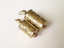 Carica l'immagine nel visualizzatore di Gallery, TGB055 Tibetan Golden Bible Wheel Prayer Box Pendant Tibet Mani Six Words Mantras Babao Amulet lockets