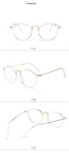 Load image into Gallery viewer, Transparent Retro Women Glasses Frame Fashion Men Eyeglasses Frame  Round Clear Lens Glasses Optical Spectacle Frame