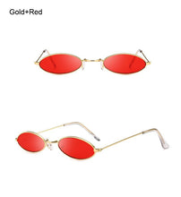 Load image into Gallery viewer, Fashion Women Sunglasses Famous Oval Sun Glasses Female Luxury Brand Metal Round Rays Frames Black Small Cheap Eyewear Oculos