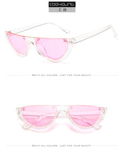 Load image into Gallery viewer, Fashion Cat Eye Style Half Rimless Frame Sunglasses Women Brand Design Gradient Sun Glasses Oculos De Sol