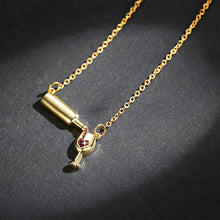Load image into Gallery viewer, Fashion Surgical Steel Cubic Zirconia Necklace Wine Necklace Unique Design  Women&#39;s   Wine Glass  Necklace &amp; Pendant