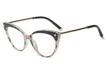 Load image into Gallery viewer, Cat Eye Glasses Frames Plastic titanium Women Trending Rivet Styles Optical Fashion Computer Glasses