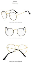 Load image into Gallery viewer, Round Glasses Frame Woman Men Glasses Retro Myopia Optical Frames Metal Clear lens Black Silver Gold Eyeglasses Oculos De Grau