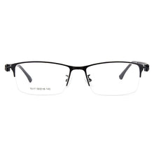 Carica l&#39;immagine nel visualizzatore di Gallery, Gmei Optical Men Titanium Alloy Eyeglasses Frames for Men Eyewear Flexible Temples Legs IP Electroplating Alloy Spectacles Y7017