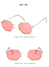 Load image into Gallery viewer, 2022 Ladies hexagon sunglasse  metal Women Brand Designer Fashion Rimless  Clear Ocean Lenses Sun Glasses  UV400