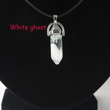 Load image into Gallery viewer, Hexagonal Column Necklaces Natural Crystal Pendants Stone Pendant Leather Chains Necklace For Women Fashion Jewelry