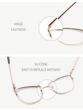 Load image into Gallery viewer, Metal Women Metal Glasses Frame Cat Eye Glasses Women Myopia Optical Clear Eyeglasses Frame Brand Designer Vintage