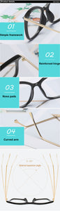 Lady Cat Eye Glasses Frames For Women Sexy Oversized Metal Frame Brand Designer Optical EyeGlasses Eyewear
