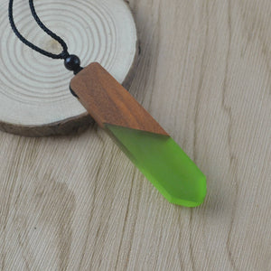 men'woman s fashionable wood resin necklace pendant, woven rope chain, hot - selling jewelry gifts