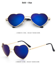 Load image into Gallery viewer, Ladies Heart Shaped Sunglasses metal Women Brand Designer Fashion Rimless LOVE Clear Ocean Lenses Sun Glasses Oculos UV400