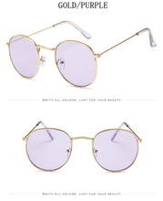Load image into Gallery viewer, 2022 Retro Round Sunglasses Women Brand Designer Sun Glasses For Women Alloy Mirror Sunglasses female oculos de sol