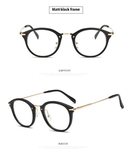 Women Anti Blue Glasses Frame Men Eyeglasses Frame Vintage Round Clear Lens Glasses Optical Spectacle Frame