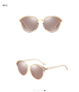 AEVOGUE Polarized Sunglasses Women Cat Eye Luxury Oversized Transparent Frame Gradient lens Sun Glasses Female UV400 AE0634