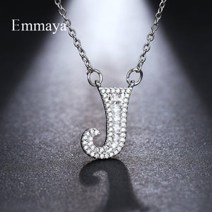 Emmaya Letters Chain Pendants Necklaces Women's Zircon Hip Hop Jewelry With Gold Tennis Chain Party Wedding Gift