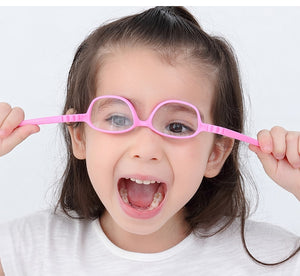 Ralferty Ottica Occhiali Telaio Bambini Bambino Infrangibile TR90 Gel di silice Occhiali da vista con cordino Occhiali miopia Montature per occhiali K304 