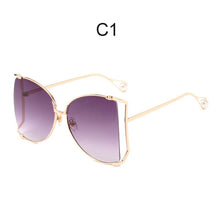 Load image into Gallery viewer, Fashion Oversized Sunglasses Women 2022 Brand Designer Big Square Sun Glasses Pearl Decoration Cat Eye Shades Butterfly Eyewear