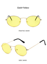 Load image into Gallery viewer, Retro Round Pink Sunglasses Women Brand Designer Sun Glasses For Women Alloy Mirror Female Oculos De Sol Brown