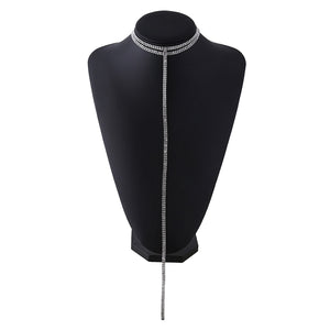 2020 Rhinestone Choker Necklace Crystal Gem Luxury Collar Chain Necklaces Set Chunky Y Necklace Women Neck jewelry Accessories