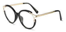 Load image into Gallery viewer, Lady Metal Hollow Round Glasses Frames For Women Cat Eye Brand Designer Optical EyeGlasses Fashion Eyewear