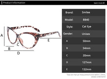 Load image into Gallery viewer, Cat Eye Optical Frames vintage eyeglasses Transparent Computer Glasses Fashion Brand Woman Leopard Spectacles Clear Lens Glasses