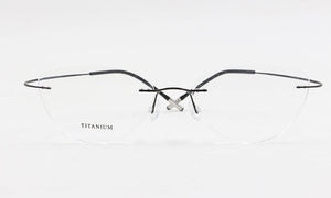 Rimless Glasses Frame Women Titanium Ultralight Eyeglasses Prescription Frameless Cat Eye Eyewear Myopia Optical Frame